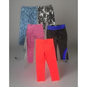 Lot of 5 Women's Athleta And More Workout Leggings Pants Size M With Pockets